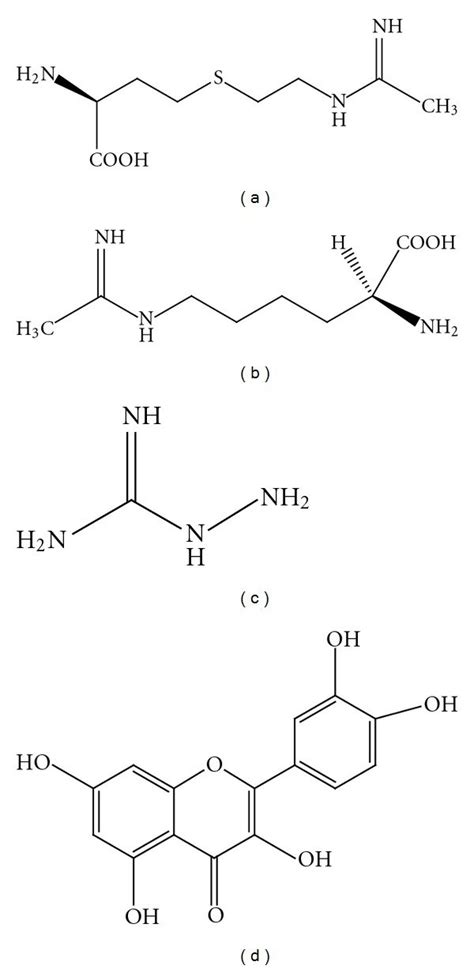 Chemical structure of GW274150 (a), L-NIL (b), aminoguanidine (c), and ...