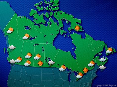 Weather map of Canada