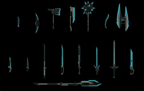 LowPolyStyle Sci-Fi Weapons (Melee) with 5 Skins/Textures