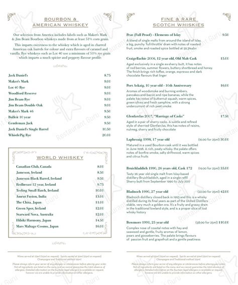 Menu at The Ivy Buchanan Street, Glasgow restaurant, Glasgow, 106 ...