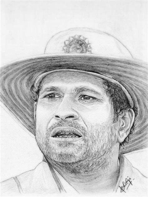 Sachin Tendulkar Drawing by Ashish Ojha - Fine Art America