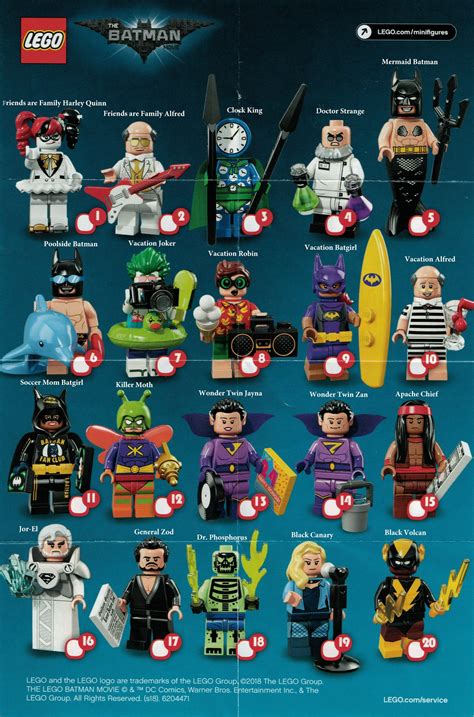 The Lego Batman Movie Series 2 Minifigures Complete Identification Gui ...