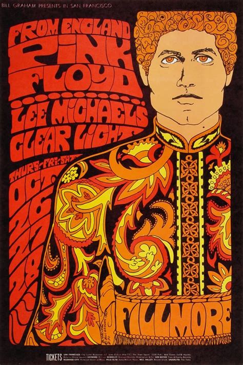 Pink Floyd Vintage Concert Poster from Fillmore Auditorium, Oct 26 ...