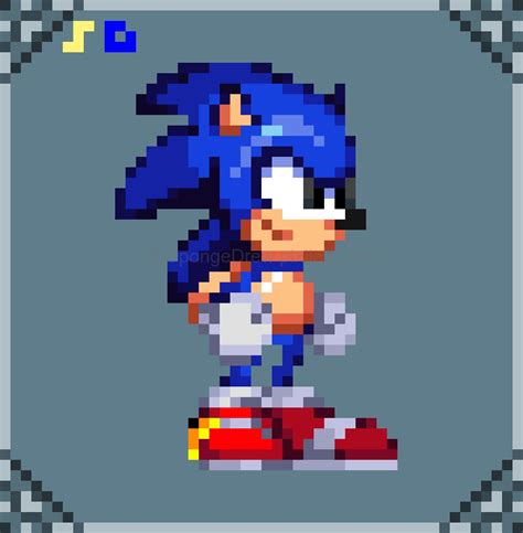 Pixilart - Custom Sonic Sprite by SpongeDrew