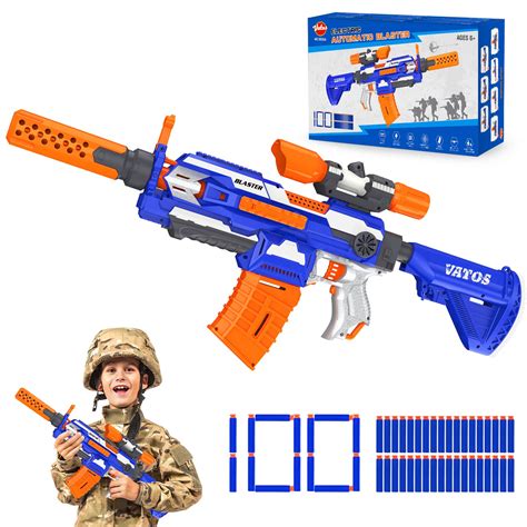 Buy VATOS Toy for Nerf s - Automatic Machine Sniper with for Boys Girls 100 PCS Toy Foam Blaster ...