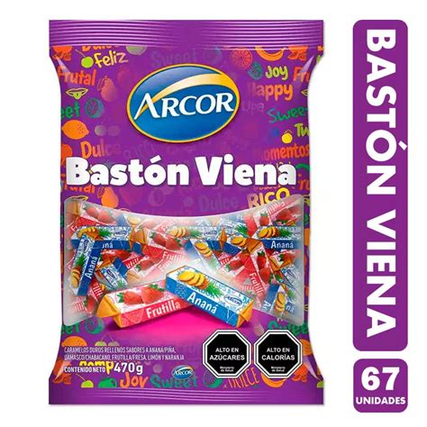 ARCOR Bastón Viena Sabor Frutas De Arcor (Bolsa Con 66 Unidades ...