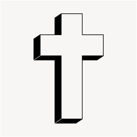 Christian cross collage element, black | Free Vector - rawpixel