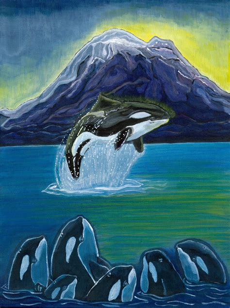 Free Lolita Tokitae Orca Killer Whale Breaching Mt. Baker Fine Art 9 X 12 Giclee Print Includes ...