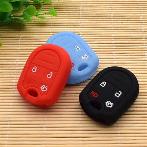 Silicone Protective Car Key Fob Cover Case for Ford Mustang Expedition Edge Explorer Focus ...