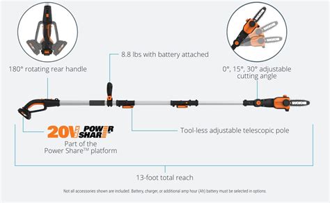 20V Power Share 8" Pole Saw w/ Auto Tension | WORX