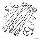 Bacon Coloring Page 34283 27107 sketch template