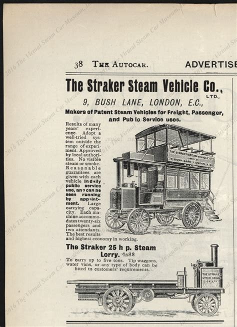 Straker Steam Vehicle Company, London