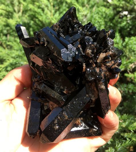 Top Large Raw black Crystal Cluster/Black Quartz | Etsy