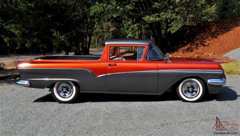 CUSTOM 1957 FORD RANCHERO 302 A/T P/S P/B DROP DEAD GEORGEOUS TANGERINE ...