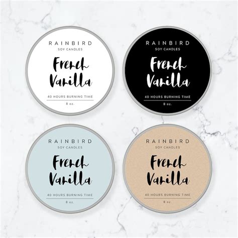 Candle Labels Printable