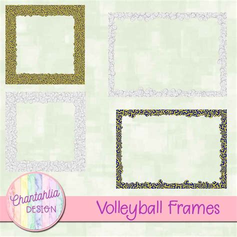 Free Volleyball Frames for Digital Scrapbooking and crafts