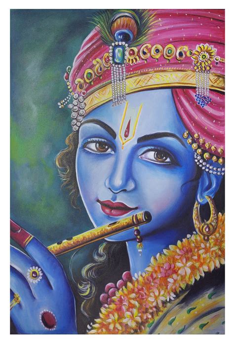 Painting of Lord Krishna, Radha Krishna Painting, Indian Art, Home ...