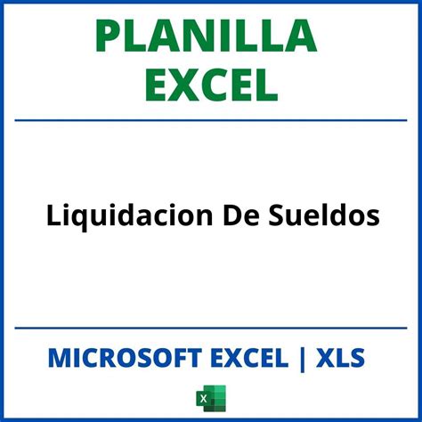 Planilla Excel Liquidacion De Sueldos