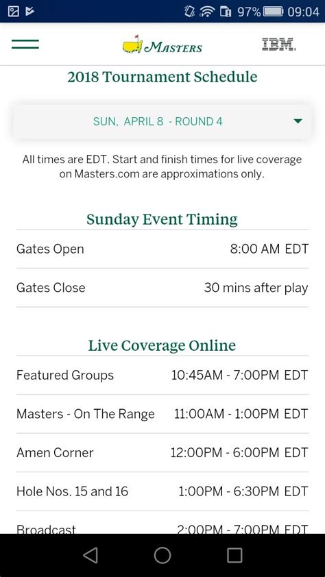 The Masters Golf Tournament 11.5.1147 - Download for Android APK Free