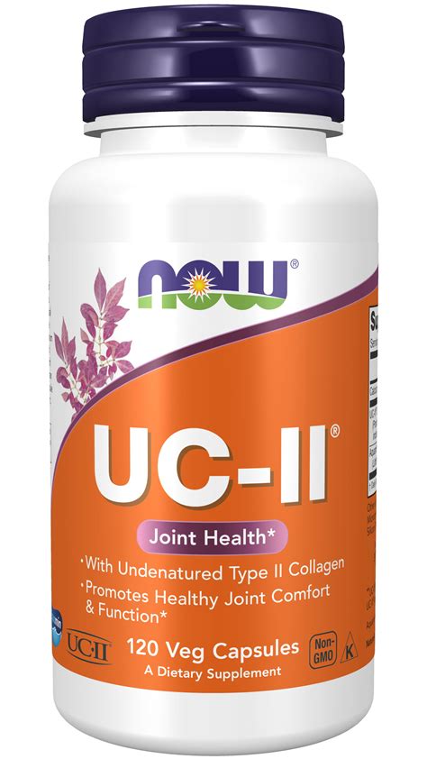 NOW Supplements, UC-II Type II Collagen with Undenatured Type II Collagen, 120 Veg Capsules ...