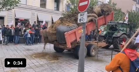 Paris today, farmers strike due to high prices - 9GAG