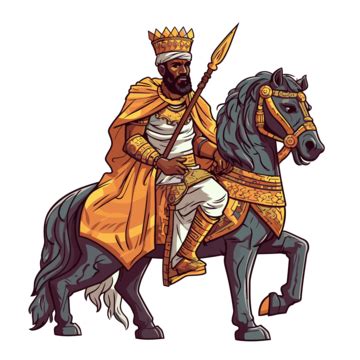 Mansa Musa Vector, Sticker Clipart The African Ruler Riding On A Horse ...