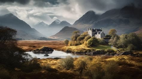 An Outdoor Scene Of A Castle In Scotland S Scotland Background, Picture ...