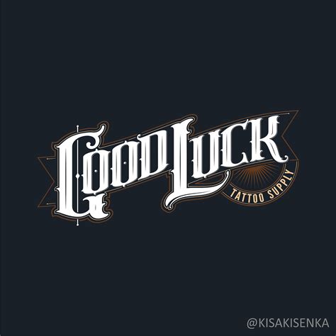 Logo for «Good Luck» tattoo supply on Behance