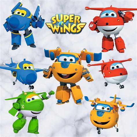 Cartoon Super Wings Deformation Airplane Robot Baby Home Decoration ...