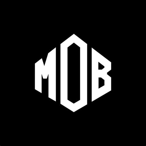 MOB letter logo design with polygon shape. MOB polygon and cube shape ...