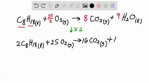 SOLVED:Write a balanced equation for the complete combustion of octane, C8 H18(l) . Determine ...