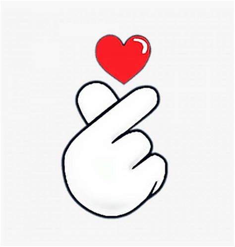 Heart Hands Love Ftestickers Stickers Autocollants - Finger Heart Emoji ...