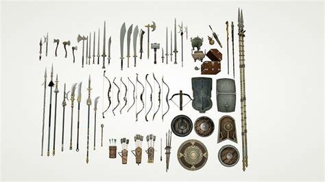 Collection of ancient Chinese cold weapons 3D model | CGTrader