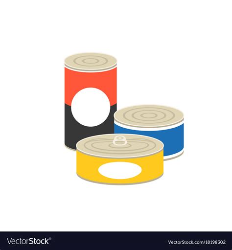 Canned food Royalty Free Vector Image - VectorStock