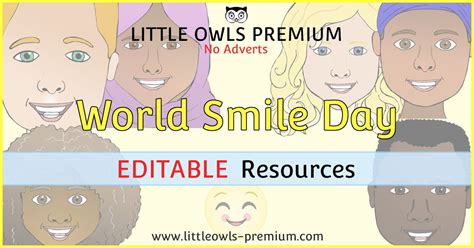 'World Smile Day' Printable Activities/Posters - Early Years/EYFS/Pre-K Preschool Editable ...