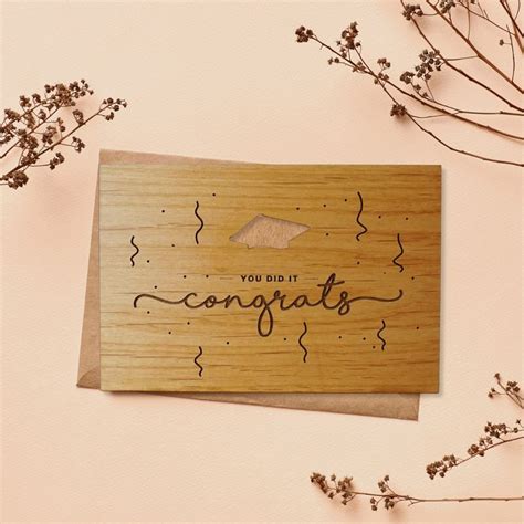 You Did It! Congrats | Wood Greeting Card — Lucca