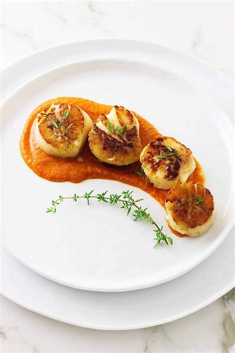 Seared Scallops with Romesco Sauce - Savor the Best