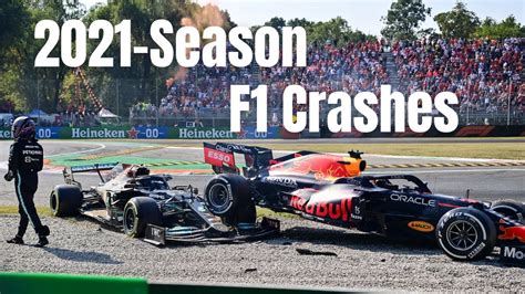 F1 CRASHES 2021 and their Damage Level - YouTube