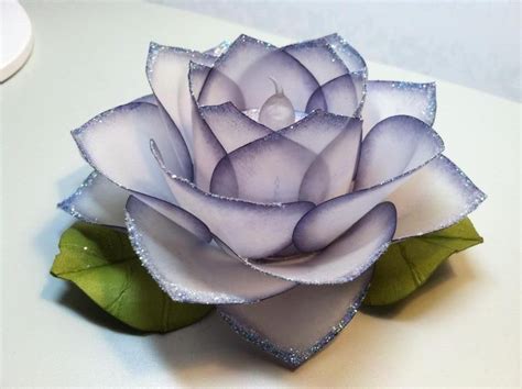 vellum tea light rose | Tea light crafts, Flower crafts, Paper flowers