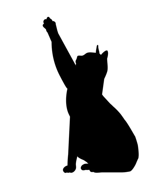 Cat Stretch Black Silhouette Free Stock Photo - Public Domain Pictures
