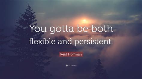 Reid Hoffman Quote: “You gotta be both flexible and persistent.”