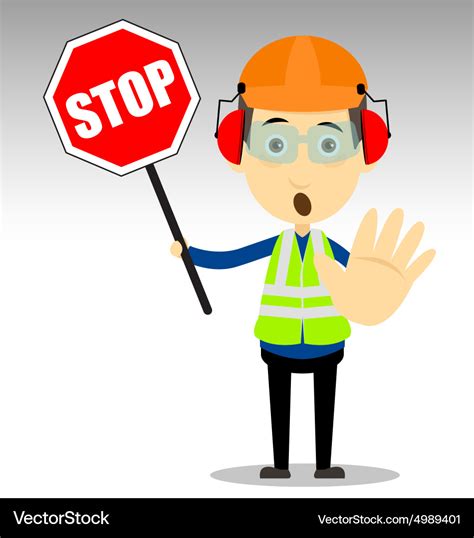 Safety Worker Cartoon