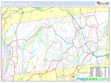 Putnam, NY County Wall Map by MarketMAPS - MapSales