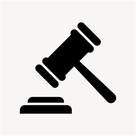 Gavel symbol flat icon vector | Premium Vector - rawpixel