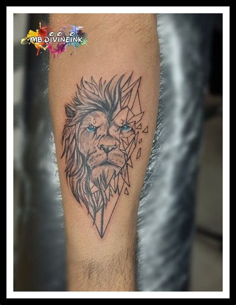 Lion tattoo, Abstract tattoo, Tattoos on forearm, Shadding tattoo, Lion ...