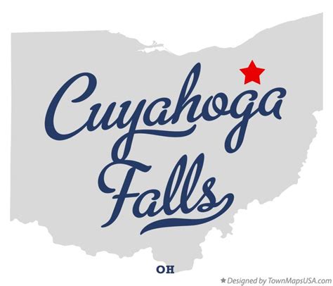 Map of Cuyahoga Falls, OH, Ohio