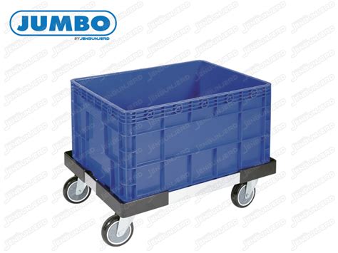 Dolly for Plastic Container - Internal Dimension 560x435 mm 200 kg | jumbotrolleys