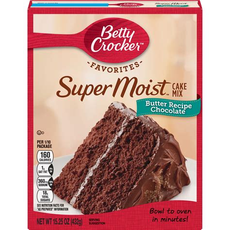 Betty Crocker Super Moist Chocolate Cake Mix 15.3 Oz - Walmart.com ...