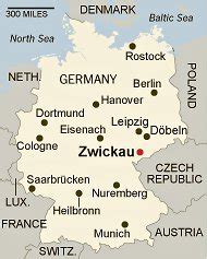 Zwickau Germany Map