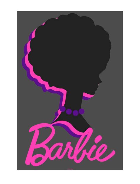 Barbie: Afro Barbie Silhouette Poster - WHITE | Hot Topic